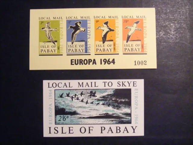 Blocs neufs** sur l' île de Pabay. Série de EUROPA de 1964. AFFAIRE