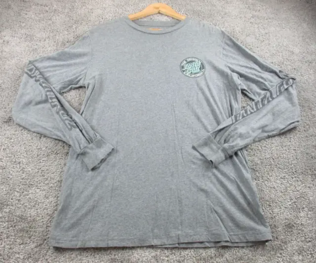 Santa Cruz T Shirt/Tee Large Skater Wear Long Sleeve Round Neck