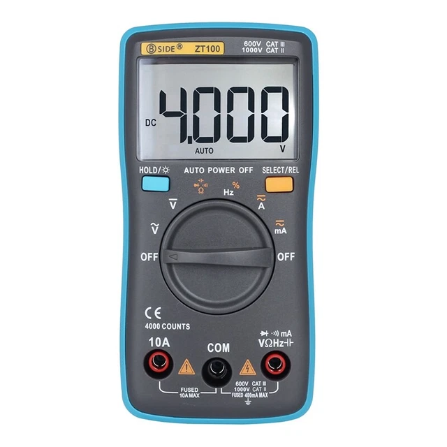 Multimetro Digitale A Pinza DT-266 - Voltmetro Amperometro Portatile Con Tester Di Resistenza E Continuità