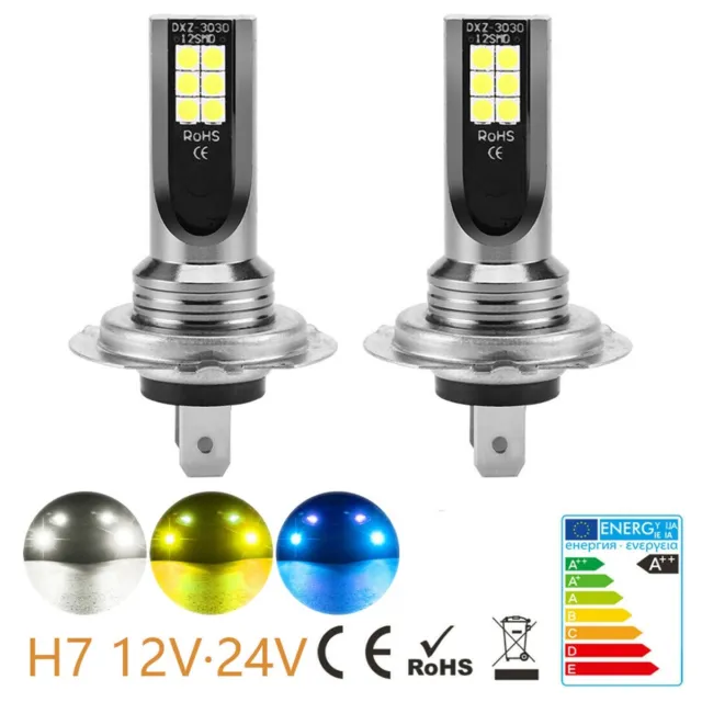 2X H7 LED 24000LM Scheinwerfer Birnen Lampen Fern/Abblendlicht