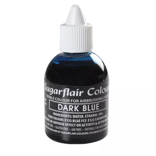 Sugarflair Airbrush Lebensmittel Farbe Dunkel Blau 60ml Colouring Dark Blue