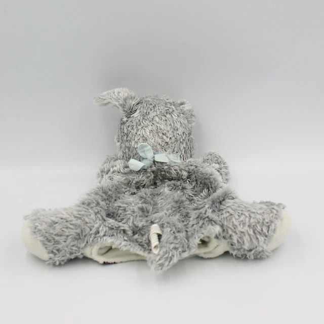 Doudou marionnette ane gris blanc foulard bleu Régliss KALOO - 20897 3