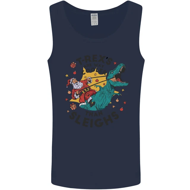 Gilet da uomo T-Rex Cooler than Sleighs divertente da Natale 2