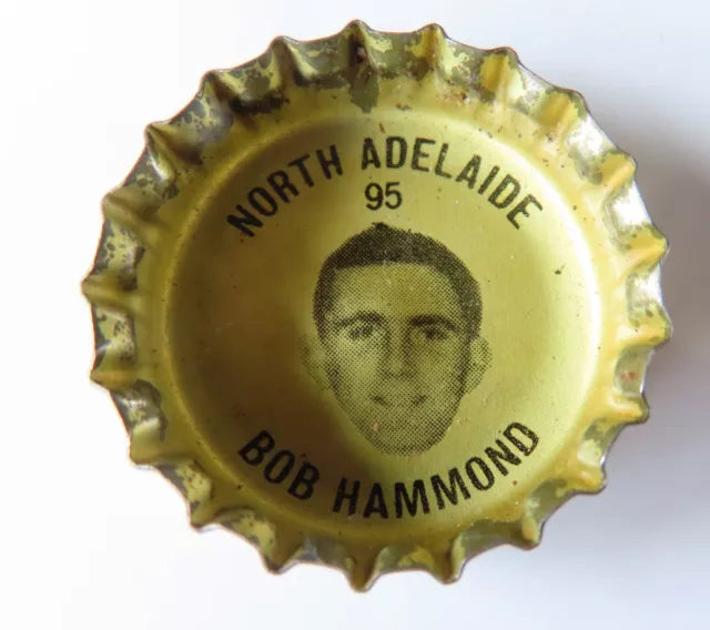 1963 Coca Cola SANFL Player Bottle Top: BOB HAMMOND (North Adelaide)