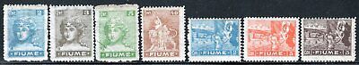 FIUME ITALY OCCUPATION 1919 STAMP Sc. # 27/9, 35 and 40/2 MH TRANSLUCENT PAPER