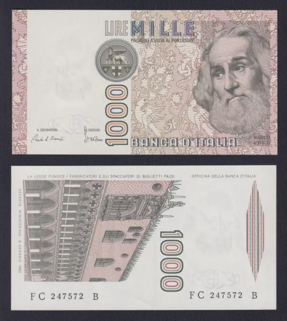 Italie 1000 Livres M. Polo D.1982 (1984) P 109a Fds / UNC C-08