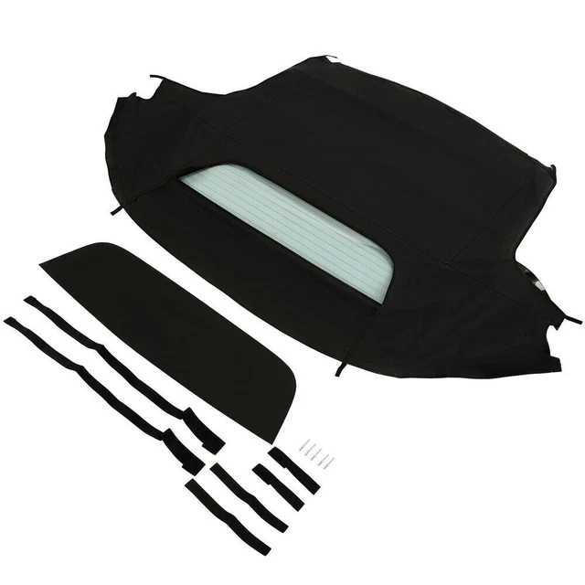 Black Soft Top w/ Heated Glass Window Fits 02-09 Honda S2000 Convertible