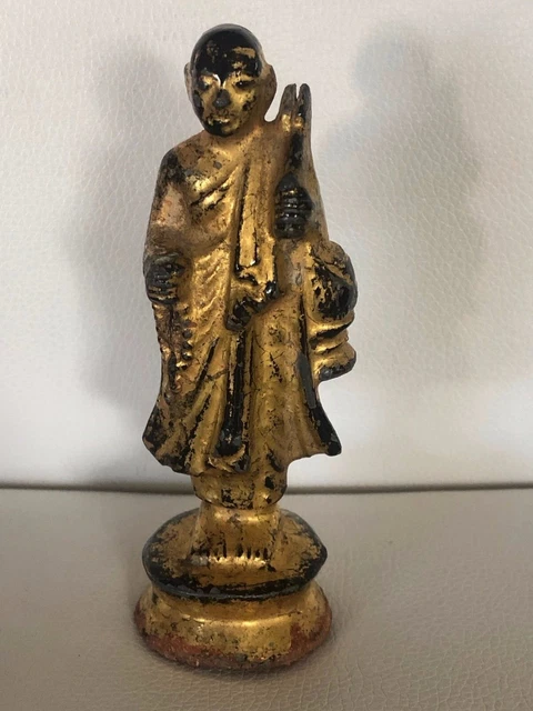 Burmese bronze figure of a standing priest/monk circa XV-XVI century