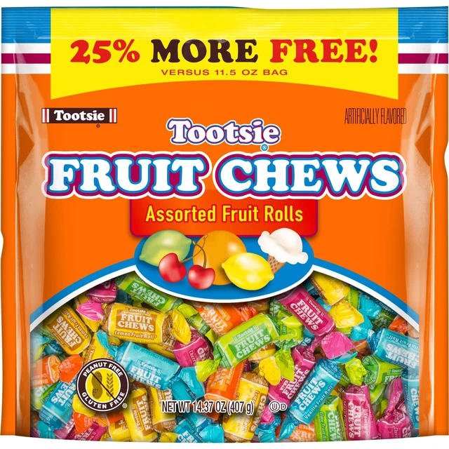 Tootsie Roll Fruit Chews Assorted Fruit Flavors, 14.37 Oz