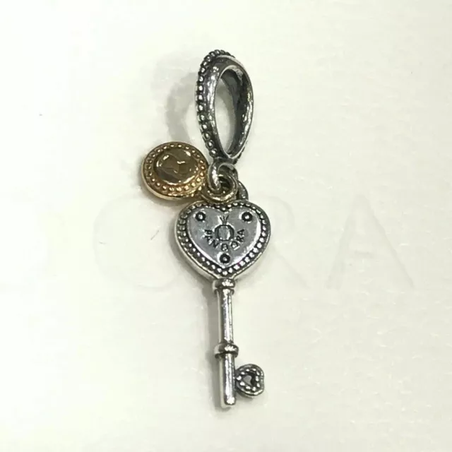 NEW Authentic PANDORA Key to My Heart Charm 796593 14K Sterling Silver 925