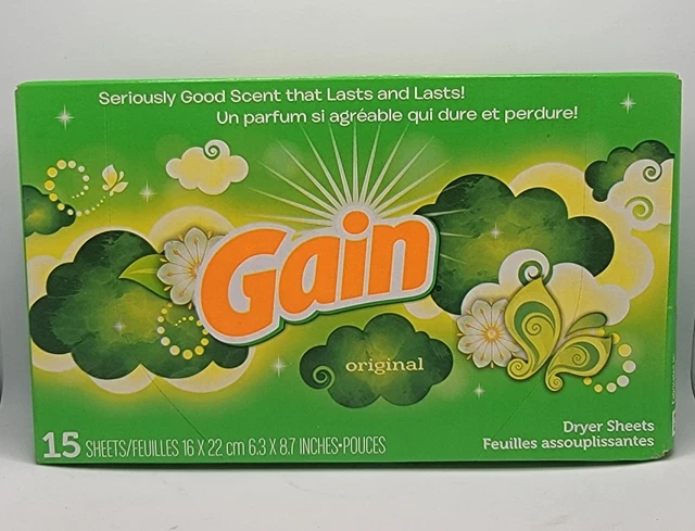 Gain Dryer Sheets, Original Scent, 15 Count