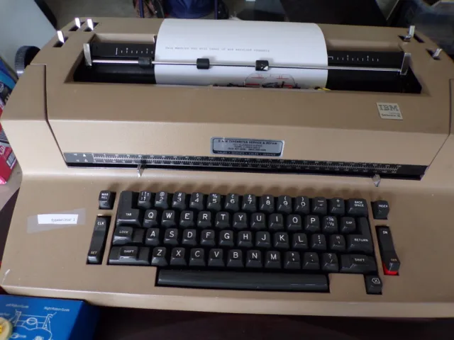 IBM Selectric II Typewriter Word Processor Vintage Typing Tan Electric-Plus