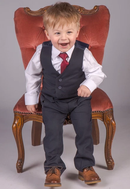 Abiti per ragazzo 4 pezzi abito da vita pagina matrimonio bambino bambino festa formale 4 colori 2