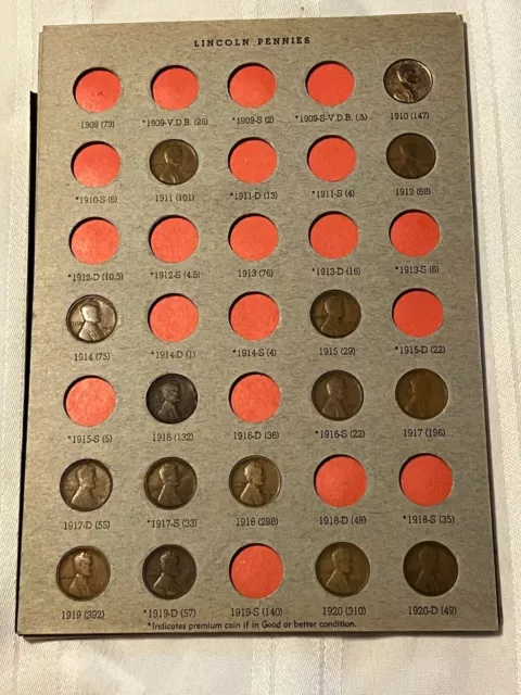 408 Lincoln Pennies 1909-1962 2