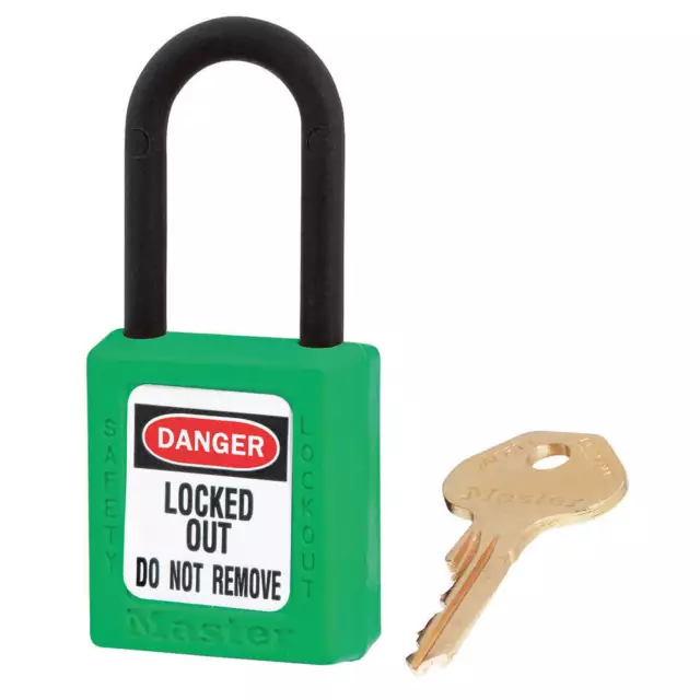 MASTER LOCK 406KAS6GRN Lockout Padlock,KA,Green,1-3/4"H,PK6