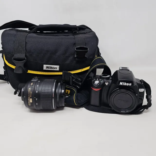 Nikon D D60 10Mp Digital Slr Dslr Camera Kit W/ 18-55Mm Lens, Battery No Charger