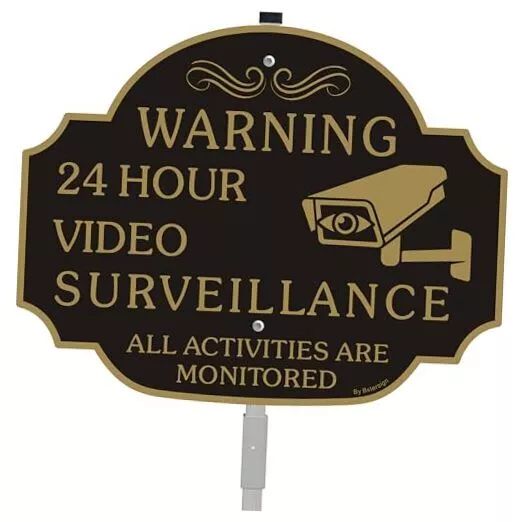No Trespassing - This Property Has Video Surveillance 1 Pack with stake