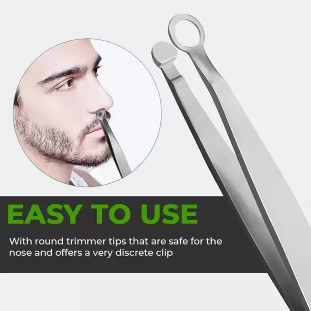 Nose Hair Tweezers Eyebrow Round Stainless Steel Tweezer Removal Tool Beauty