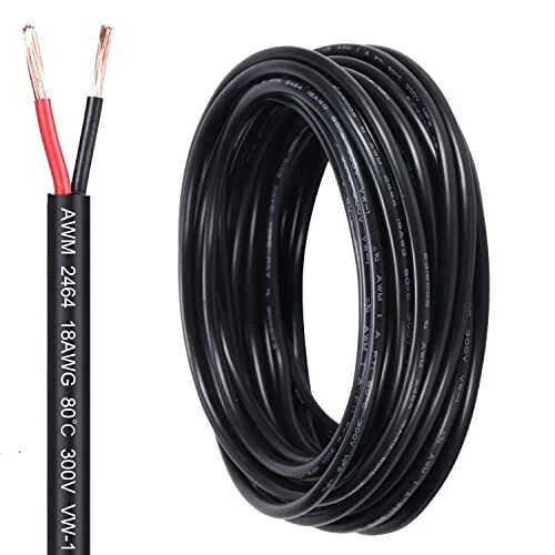 18 Gauge 2 Conductor Electrical Wire 18AWG Electrical Wire Stranded PVC Cord ...