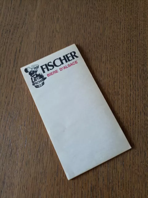 Ancien Carnet Bloc-Notes Publicitaires Biere Fischer Bistro Cafe