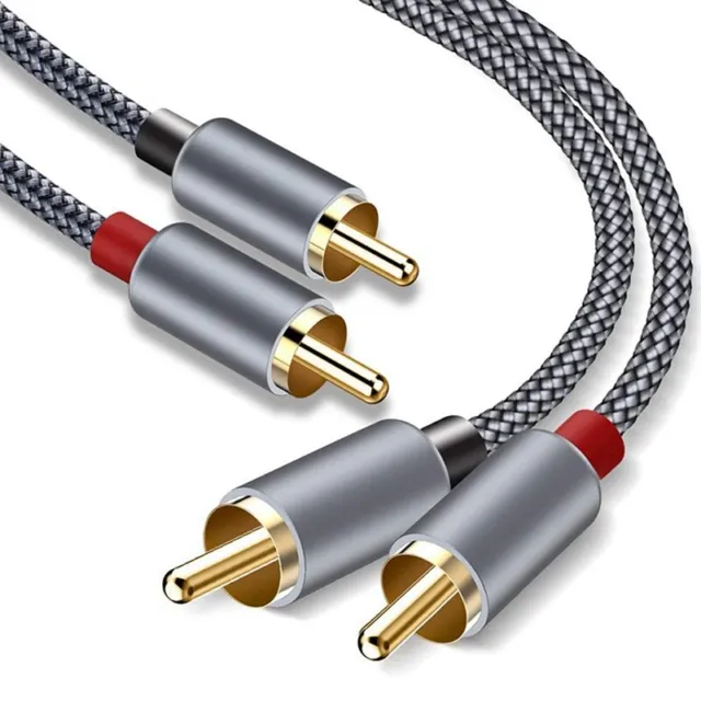 4Xd Gold-Plated] 2RCA Male to 2RCA Male Stereo Audio Cable for Home Theater U3Z5 3