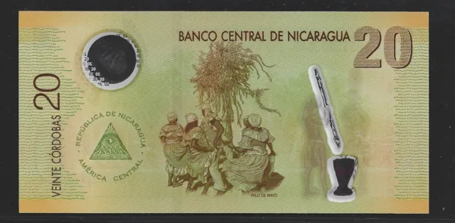 Billet de banque du Nicaragua 20 cordobas 2007 polymère Neuf