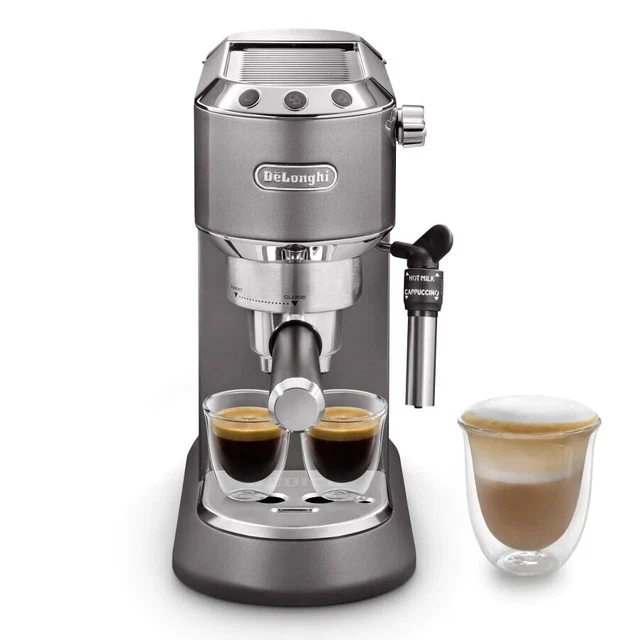 De'Longhi Dedica Metallic EC785.GY Manual Espresso Machine - Grey