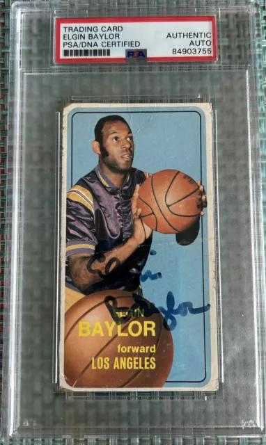 Elgin Baylor HOF Lakers Autographed 1970 -71 Topps #65 Signed Card PSA DEC 2021