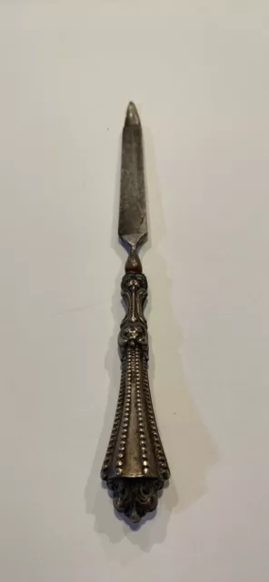 Antique Sterling Silver Handle Nail File. No monogram.