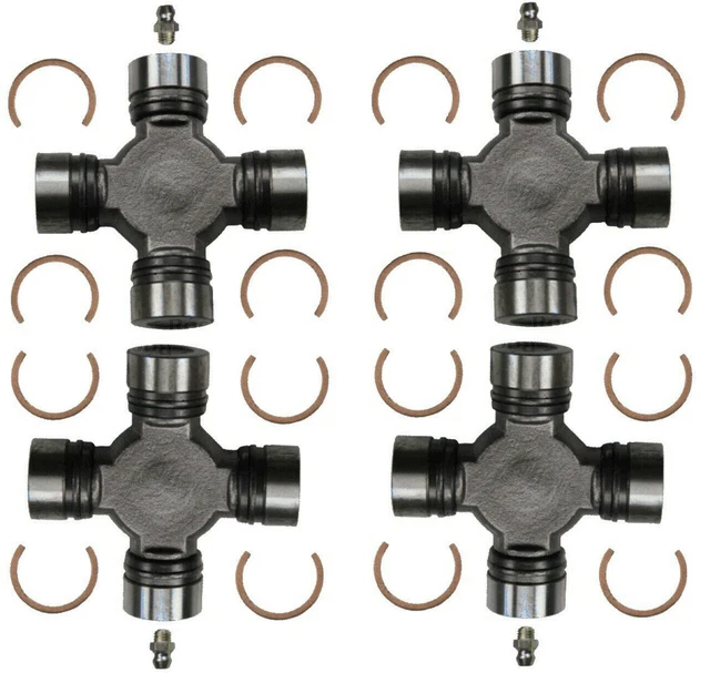 4 PREMIUM DRIVESHAFT Universal Joint Front and/or Rear Moog Greasable