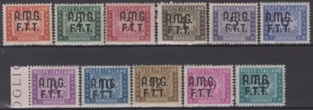 Italy Trieste A (AMG-FTT) - Tax Sassone n.5-15 cv 1500$++ complete set MNH**