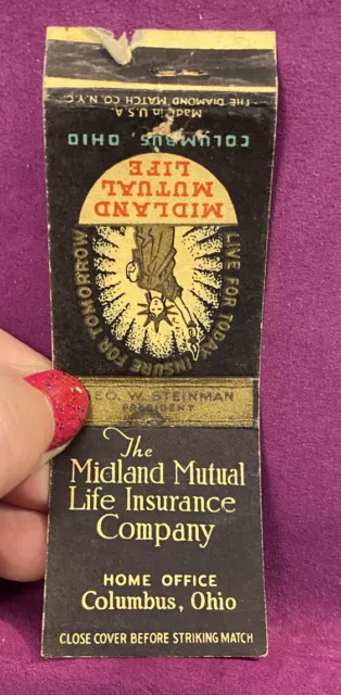 Matchbook Cover The Midland Mutual Life Insurance Company Columbus OH