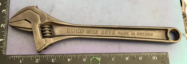 Vintage Bahco 12" Adjustable Wrench 300mm (8073) Made in Sweden