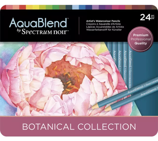 Spectrum Noir AquaBlend Pencils - Botanical - Pack of 24 - Artist Quality