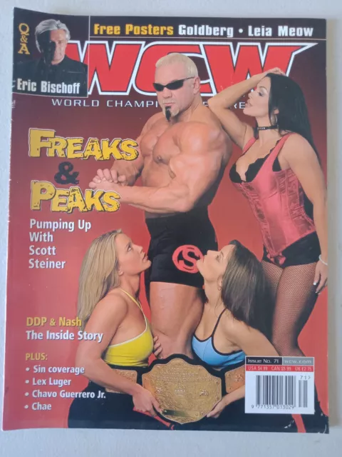 WCW Magazine Issue No. 71 Steiner Pro Wrestling  Goldberg Leia Meow Poster