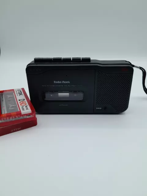 Cassette Tape Recorder CTR-101 14-1110 Radio Shack Voice Activated Black