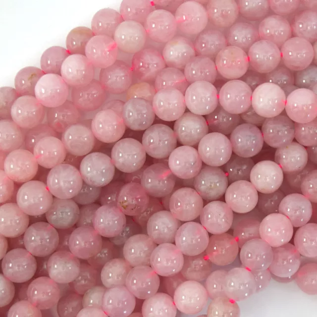 Natural Madagascar Pink Rose Quartz Round Beads 15.5" 6mm 8mm 10mm 12mm S1