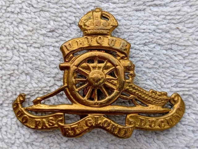 WW1, THE ROYAL Artillery ~ 100% Genuine British Army Military Cap Badge ...