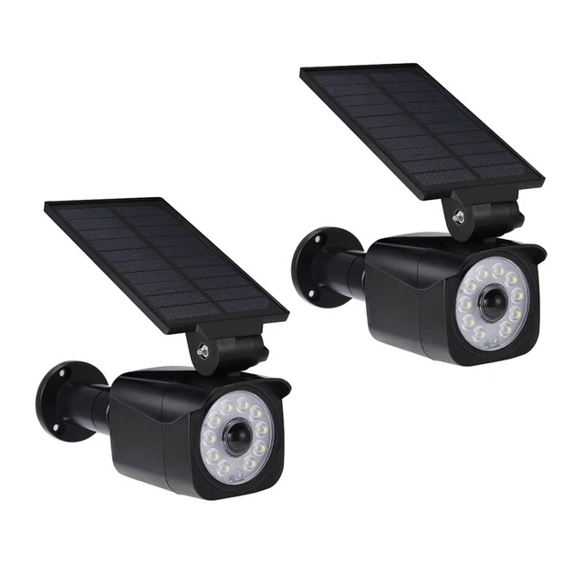 2 piezas Monitor Luces solares Paneles solares Luz de inundación solar para Porch Garden Z5W5