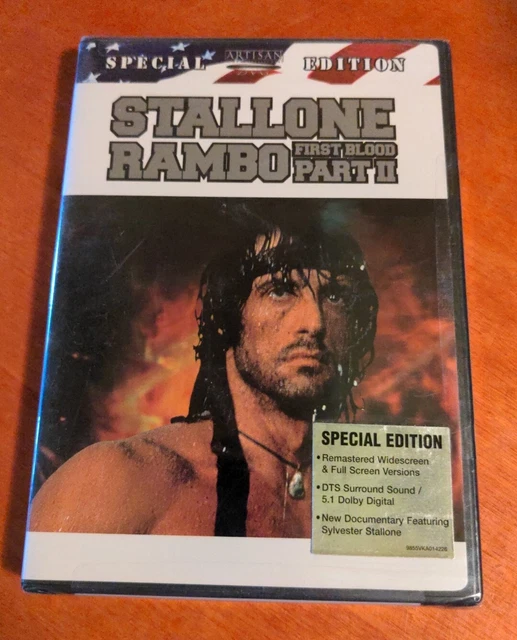 RAMBO FIRST BLOOD Teil II DVD Sylvester Stallone neu versiegelt Richard
