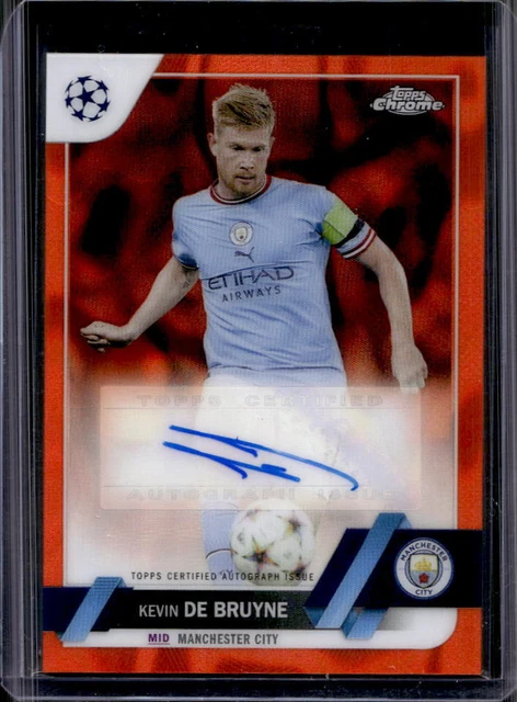 2023-24 Topps Chrome UEFA Club Competitions Gold Autograph Kevin De