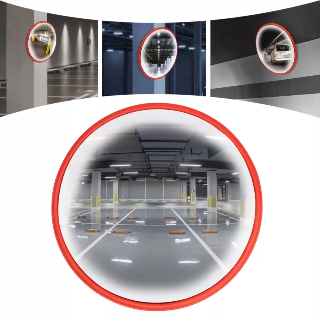 18" Convex Mirror Wide Angle View Curved Traffic Safety 45cm Outdoor Indoor US
