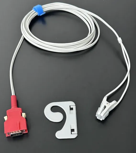 Masimo Rainbow Red Direct-Connect Ear Clip Cable Compatible - Same Day Shipping