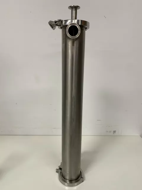 Stainless Steel 4" Sanitary Fitting x 29" L Membrane Filter Housing Column