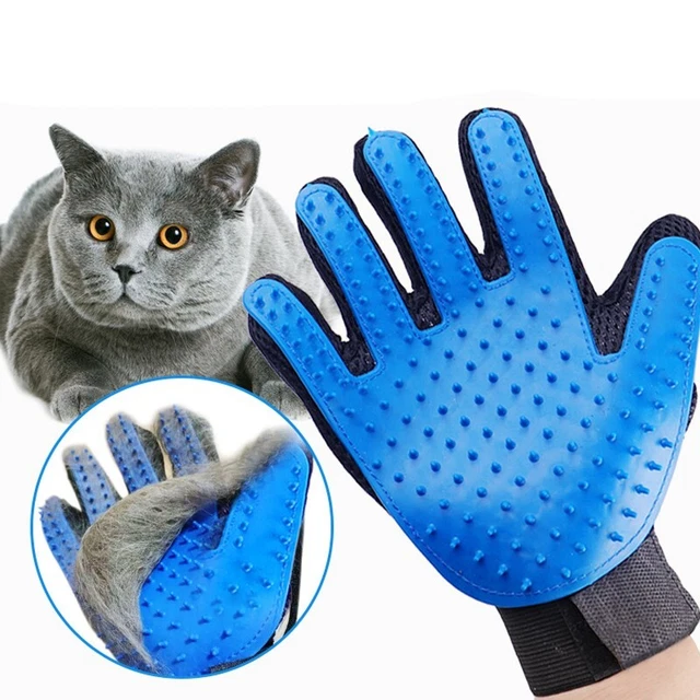 Pet Hair Remover Glove Brush Dog Cat Grooming Massage Soft Bath Deshedding Comb