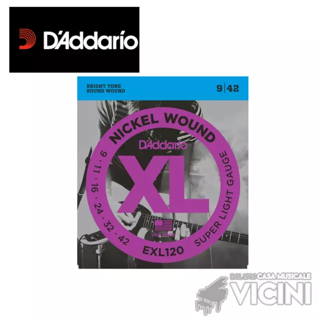 D'addario Exl120 Muta Corde Per Chitarra Elettrica 009 - 042