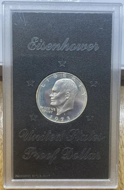 1973 S Eisenhower United States Proof Dollar - 40% Silver Content