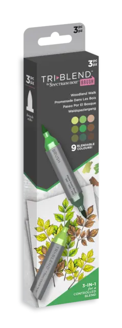 2020 - Crafters Companion - Spectrum Schwarz - Triblend Brush Tip Markers