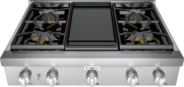 Thermador Professional 36" SS 4 Star Sealed Burner + Griddle Rangetop PCG364WD Thermador Professional 36" SS 4 Star Sealed Burner + Griddle Rangetop PCG364WD