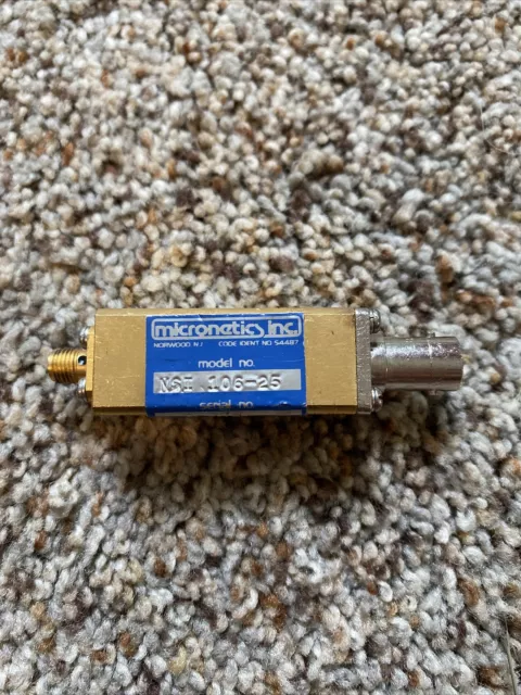 Micronetics Waveguide Noise Filter Standard NSI 106-25 28V 25.0dB